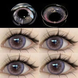1 Pair Colored Contact Lenses with Myopia for Eyes Lenses Purple Pupils Beautiful Prescription Cosmetic Free Shipping