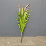 7 Heads Fake Reed Bouquet Silk Onion Grass Large Artificial Tree Wedding Flower Plastic Autumn Plants for Home Party Decoration