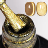 7.5ml Golden Gradient Cat Eye Nail Polish Gel Phototherapeutic Gel Soak Off Nail Magnetic Gel Polish Nail Art DlY
