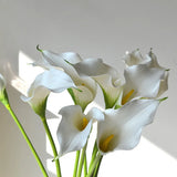 5pcs Large Calla Lily Artificial Flowers Wedding Decor Bridal Bouquet  Fake Flowers Realistic Callas Home Decoration Accessories
