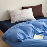 Ikeehome  Mixed Color Cotton Bedding Set Plain Cotton Waed Fabric Color Woven Design Dormi Tee Piece Set Pure Cotton Bed Canopy