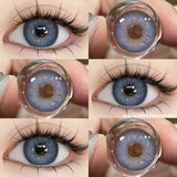 Color Contact Lenses for Eyes Gray Lense Brown Contact Blue Eyes Lenses Colorful Makeup Contact Lens Yearly 2pcs/pair