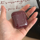ins simple style coffee colored wine red khaki soft earphone shockproof bumper funda case for airpods 1 2 3 pro 2 silicone cover
