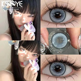 2PCS Colored Contact Lenses Korean  Natural Lenseses Soft Lens Eye Beauty Pupil ﻿Blue  Lense