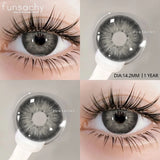 1 pair Colorcon Contact Lenses for Eyes Black Lenses Beautiful Cosmetic Pupil Blue Lenses Big Eyes Contacts Lens Yearly