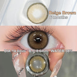 14.0mm Small DIA Colored Eye Contacts Lenses With Diopters Soft Focus Graduated Contacts Lenses 6 Months