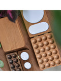 1pcs Portable Wooden Handmade Watercolor Paint Box Empty Box Mini Black Walnut/cherry Paint Palette Painting Supplies