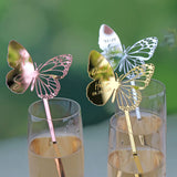 Personalised Butterfly Drink Stirrers Wedding Decoration Party Cocktail Bar Sticks Custom Name Wedding Table Centerpiece Favor