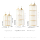 Practical Fabric Hanging Organizers Simple Designs Hanging Storage Bag with Multi Layer For Easy Homes Organization