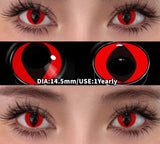 1 Pair Cosplay Crazy White Contact Lenses Colored Contact Lenses Anime Makeup Black Eye Lenses Yearly Halloween Lenses