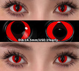 2Pcs Cosplay Colored Contact Lenses Crazy Red Eye Lenses Anime Purple Eyes Contacts Halloween Lenses for Beauty Makeup