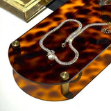 Retro Acrylic Decorative Tray Perfume Earring Ring Necklace Jewelry Ornament Tray Desktop Foyer Key Tray Hoom Decoration Gifts