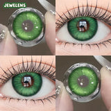 1pair Blue Green Red Color Contact Lenses 6months Halloween Crazy Circle Lens 14.5mm
