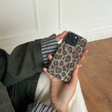 Gray Leopard Print Suitable for Apple for Iphone16Promax Case/For Iphone15Promax Case/14Pro Case/13Pro Case Fashion Mobile Phone Case/Simple Mobile Phone Case
