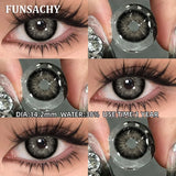 2pcs Black Series Color Contact Lenses Natural Gray Eye Lens Beautiful Pupils Yearly Fashion Brown Softlens Cosmetics