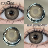 1 Pair Fashion Colored Contact Lenses Popular Natural Gray Brown Beauty Pupils Blue Eyes Lens Yearly Blue Eyes Contact