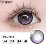 1 Pair(2pcs) Violet/Pure Black/Mint Green/Silver Gray Cosmetic Contact Lenses Russian Style Non-Prescription