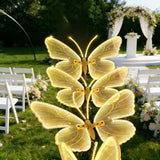 Automatic Opening LED Butterflies for Wedding Decor, Romantic Magical Light Up Wings for Party Christmas Festival Decoration