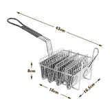8 Grids Mexican Tucker Frying Taco Basket with Non Slip Dip Plastic Handle Fried Rack Perfect for Home Party Food Serving