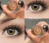 2Pcs Best Selling Contacts Colored Lenses Myopia Degree -0.00 to -8.00 Blue Green Grey Series Soft Lens EyeBeauty Pupil