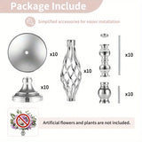 Ikeehome  2/10 Piece Metal Vase Set, Wedding Party, Birthday Party, Christmas and Halloween Decoration