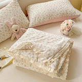 Class A Pure Cotton Summer Quilt Soybean Fiber Thin Quilt Princess Style Lace Ruffles Comforter Summer Air Conditioned Blanket