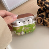 Cute Green Lawn Puppy Dog Shockproof Protective Case Cover for AirPods 1 2 3 AirPods Pro Pro 2 Soft Silicone Gloss Bumper Coque