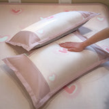 Ice Feeling Summer Pillowcase cover for Home Use, Anti-Bacterial Ice Silk Pillowcase for Bedroom Pillowcase 48x74 Various color