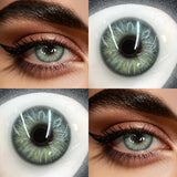 Iris Blue Prescription Colored Contact Lenses with Myopia Half Yearly Small Pupils Eye Contacts Natural Mekeup Lens