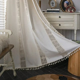 Hollow Splicing Small Floral Curtains Household Semi Shading Flowing Su Curtain Curtain Bay Windows curtains for living room
