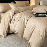 Nordic Bedding Sets Jacquard Plant Floral Cotton Soft 4PCS Bed Sheets Set With 2 Pillowcases Twin Double Queen King Size Bedding