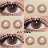 14.5mm Big Diameter Colored Contacts 2pcs Half Yearly Multi-Tone Lenses for Daily Life Makeup Party
