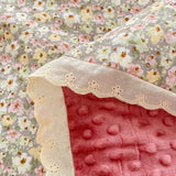 Double-Layer Yarn Bean Quilt French Style Spring and Autumn Warmth Quilt Adult Double Four Seasons Comforter Quilt Lace Ruffles