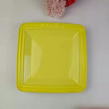 6 Inch 8 Inch Creative Ceramics Square Plate Dessert Western Food Plate Fruit Dim Sum Plate House Solid Color Tableware