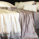 4Pcs Natural Bamboo Fiber Super Soft Silky Cool Feeling Skin-friendly Bedding Set Duvet Cover Bed Sheet/Fitted Sheet Pillowcases