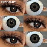 1 Pair Natural Color Contact Lenses for Eyes Brown Lenses Colorcon Korean Lens Yearly Beautiful Grey Eyes Big Black Len