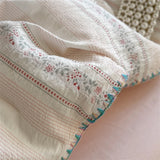 100% Cotton Floral Bedding Set Single Queen King Size Washed Cotton Soft Duvet Cover Bed Sheet/Fitted Sheet Pillowcases 3/4Pcs