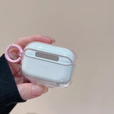 Wave Pink Bow Case For AirPods 4 Pro 3 2 1 Cover TPU Clear Earphone Cases For AirPods Pro 2 2nd Pro2 3rd 4th Generation Coque