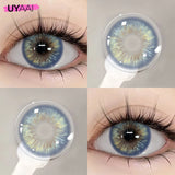 2pcs Color Contact Lenses Brown Color Lens Baby Blue Eyes Beauty Pupils Cosmetic Makeup Green Contacts Gray Lenses Yearly