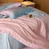 Gradient Luxury Bedding Set Lyocell Soft Silky Cool Feeling Antimicrobial Duvet Cover Flat/Fitted Bed Sheet Pillowcases 4Pcs