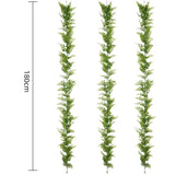 180cm Persian fern Leaves Vines Room Decor Hanging Artificial Plant Plastic Leaf Grass Wedding Party Wall Balcony Decoration
