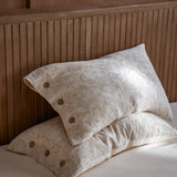 2 Pcs Class A  Linen Cotton Pillow Cases Wabi-sabi Aesthetic Beige Pillowcase for Bed Skin-friendly Bed Sleep Pillow Cover 48x74