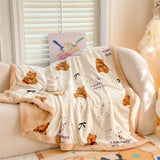New double-sided blanket class A thickened milk wool lamb wool sofa blanket office nap blanket