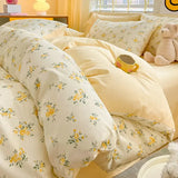 Kawaii Princess Pure Cotton Bedding Set Full Size Lovely Ruffles Single Doubel Duvet Cover Set Girls Woman Cozy Bedding Sets