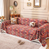 Rural Fully Covered Tassel Sofa Towel Four Seasonal Universal Sofa Cushions Cover Towel Three Person Couch Cover Cloths