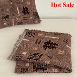 New class A summer cotton four-layer gauze fringed blanket travel summer cool quilt leisure towel quilt summer