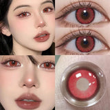 1Pair Color Contacts Lenses Myopic Prescription -0.00to-8.00 Beauty Pupils Brown High Quality Purple Lens Fast Shipping