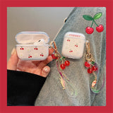 Transparet Cherry Smile Silicone Case For AirPods 4 Earphone Cover for Apple Airpod Pro 1 2 3 4th Gen Protective Case Hook