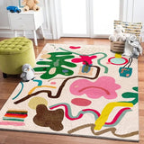 Graffiti Children's Bedroom Carpet Cartoon Cute Girl Carpet Baby Crawling Mat Creative Interesting Decoration Rug Plush Soft Rug