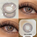 2Pcs Color Contact Lenses for Eyes Natural Gray Eye Lenses Brown Contact Lens Fashion Blue Lenses Green Contacs Yearly